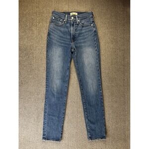 Madewell The Perfect Vintage Jean Womens 24 Blue Denim High Rise Tapered Casual